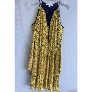 Michhael Kors Cold Shoulder Dress Yellow Size Small